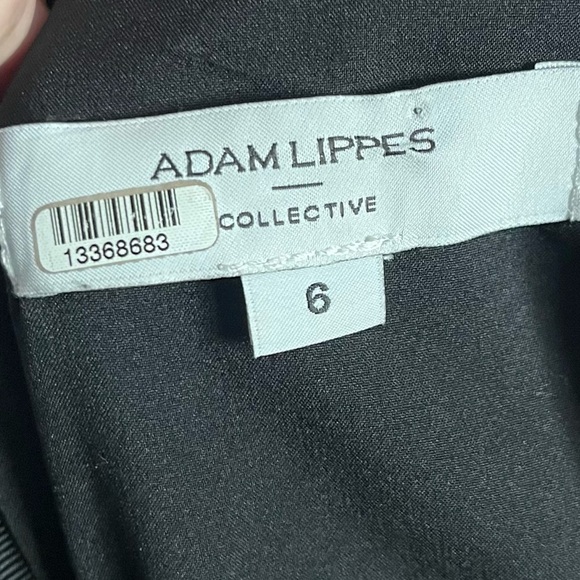 ADAM LIPPES • Black Pleated Asymmetric Shift Dress - Picture 10 of 10